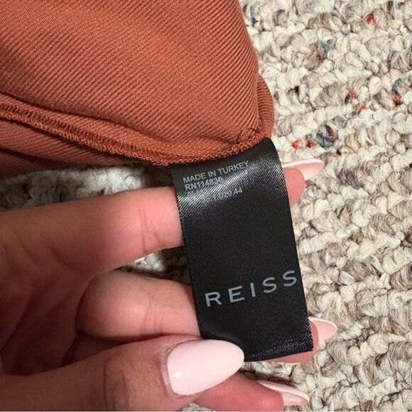 Reiss Alma Cut-Out Halter Jumpsuit in Rust- Size 2 - Picture 15 of 15